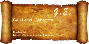 Gauland Egberta névjegykártya